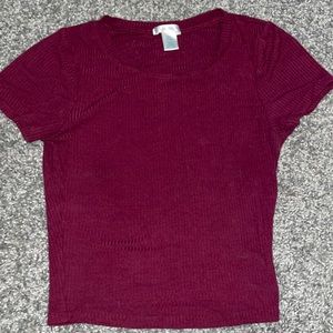 Maroon crop top